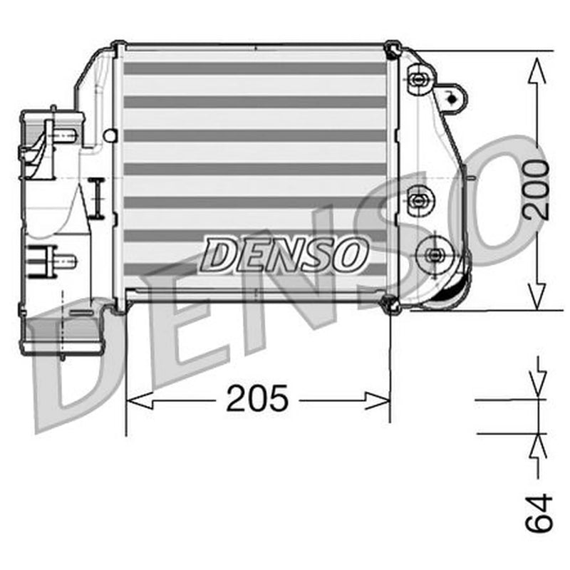 Denso Intercooler (Charge Air Cooler) Right DIT02025