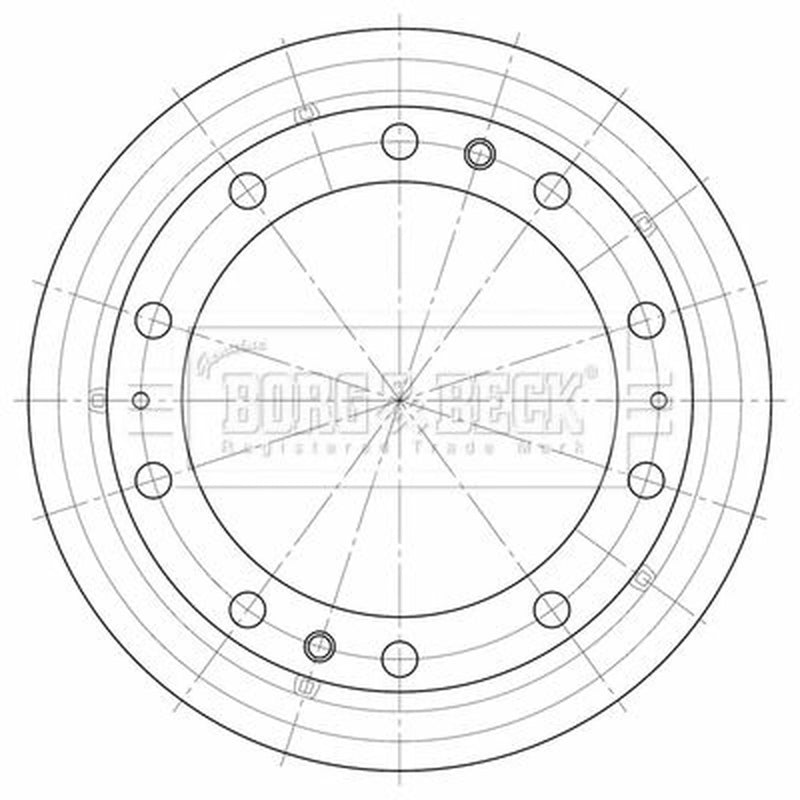 Borg & Beck Brake Drum Assembly Rear BBR32537