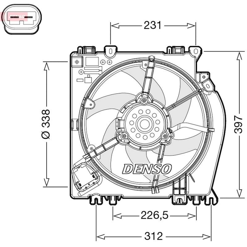Denso Engine Cooling Fan DER46002