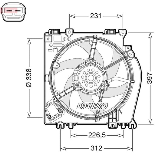 Denso Engine Cooling Fan DER46002