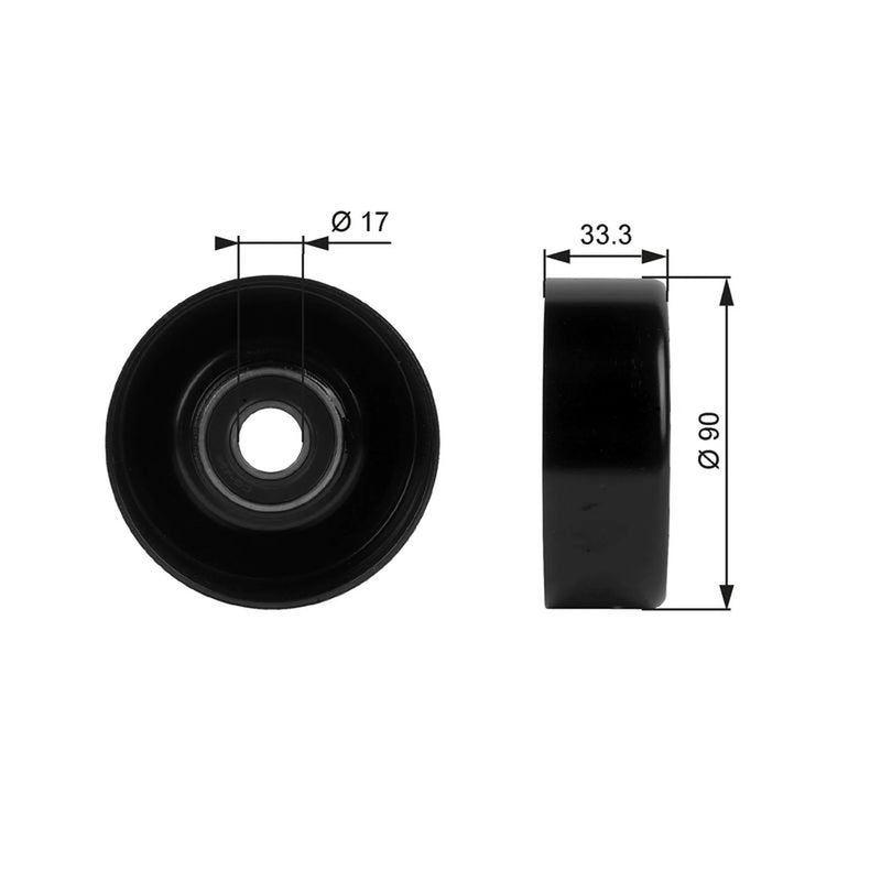 Gates V-Ribbed Belt Deflection/Guide Pulley T38033