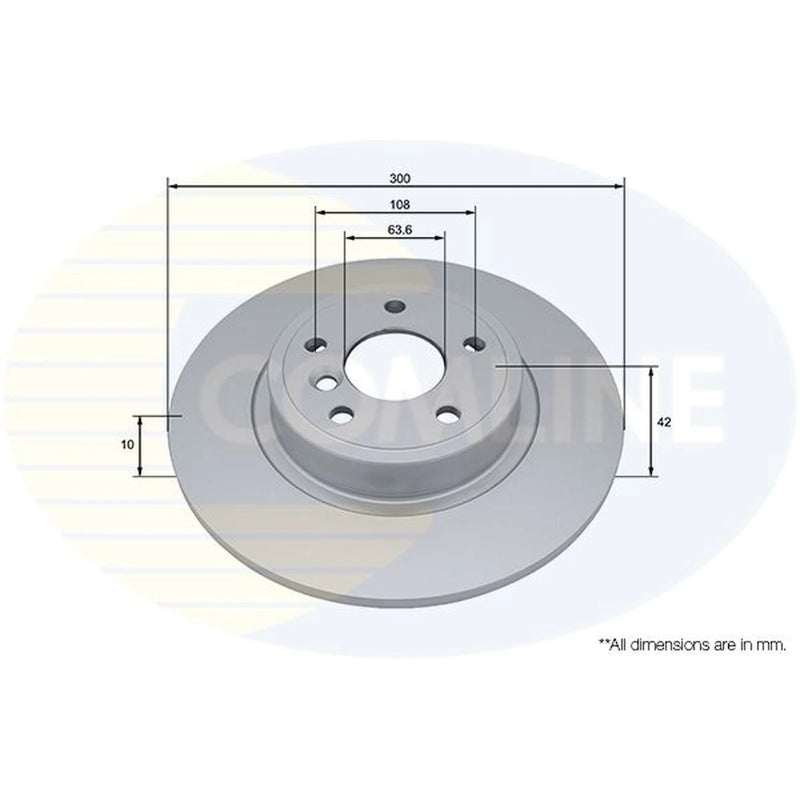 Comline 2 x Solid Rear Brake Discs ADC2932