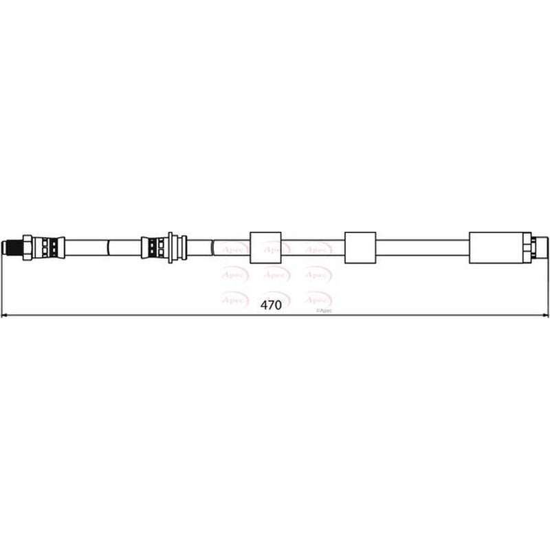 Apec Brake Hydraulic Hose Line Front HOS3903