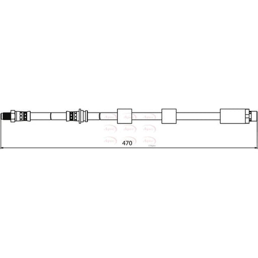 Apec Brake Hydraulic Hose Line Front HOS3903