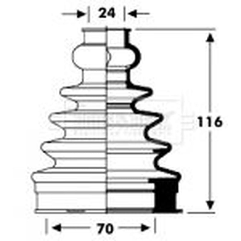 Borg & Beck Drive Shaft Bellow Kit Front Left BCB2796