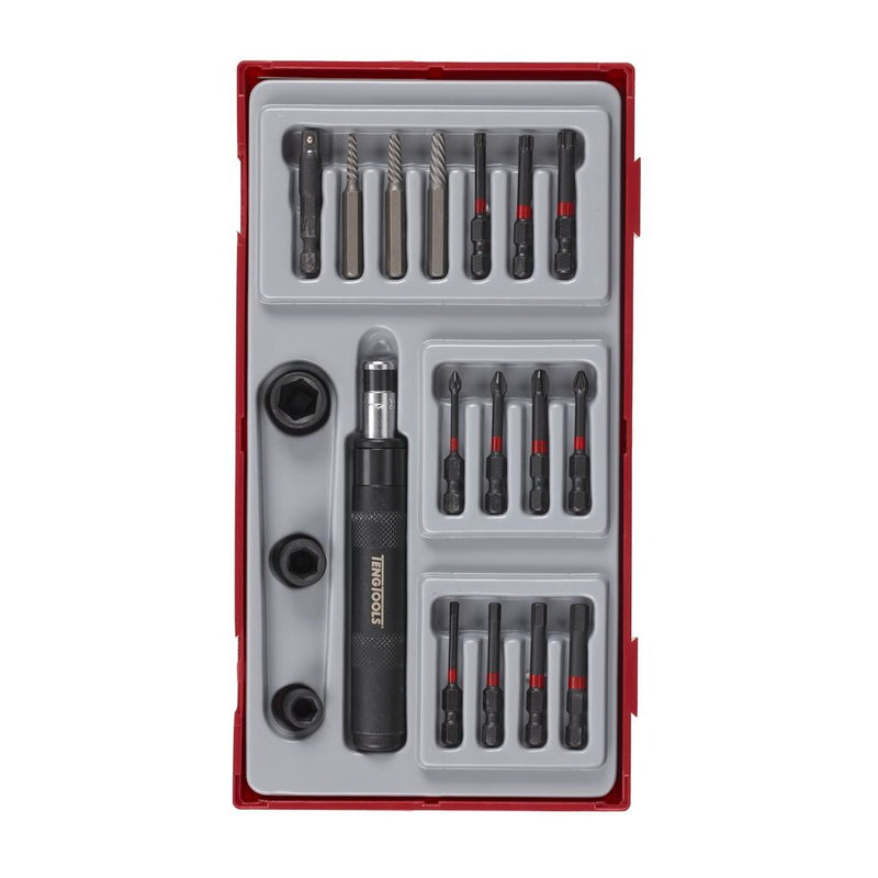 Teng Tools Impact Driver Set TT1 19 Pieces 1/4" Drive