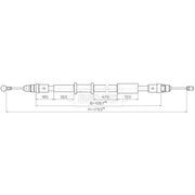 Borg & Beck Handbrake Cable Left Rear BKB3904