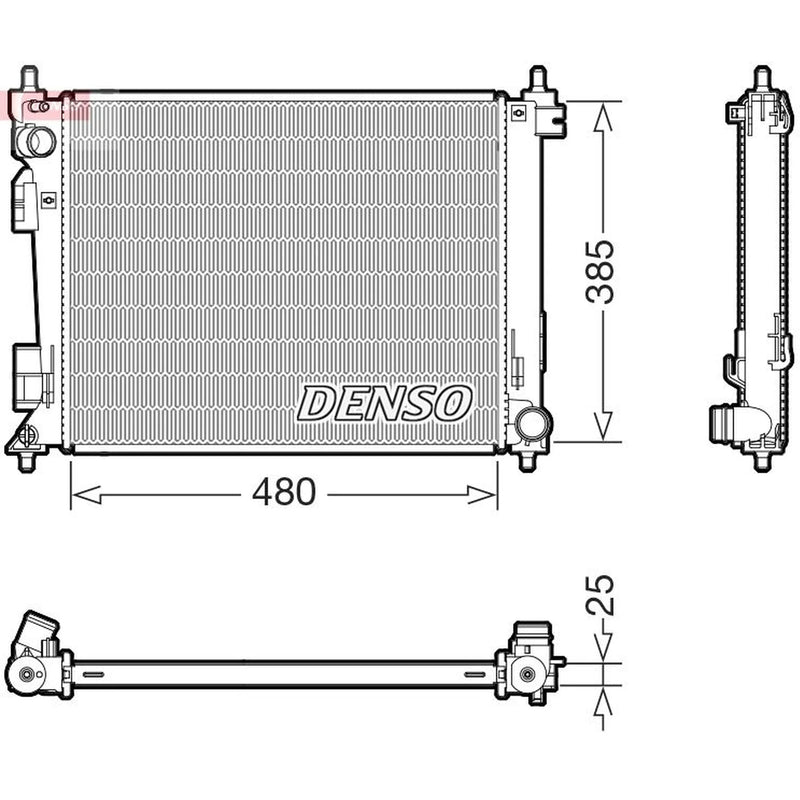 Denso Engine Radiator DRM43011