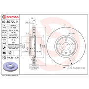 Brembo 2 x Front Brake Discs 09.B972.11