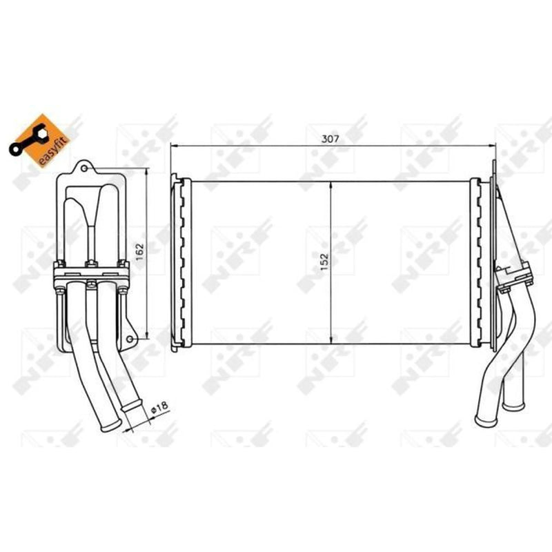 NRF Heater Matrix Core Heat Exchanger 58037