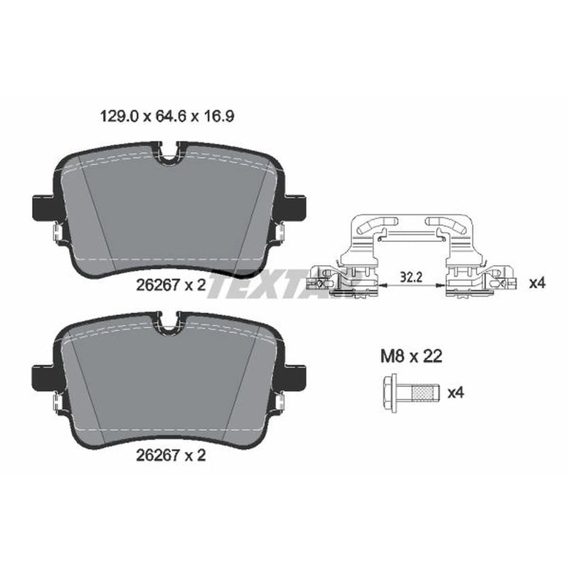 Textar Rear Brake Pad Set 2626701