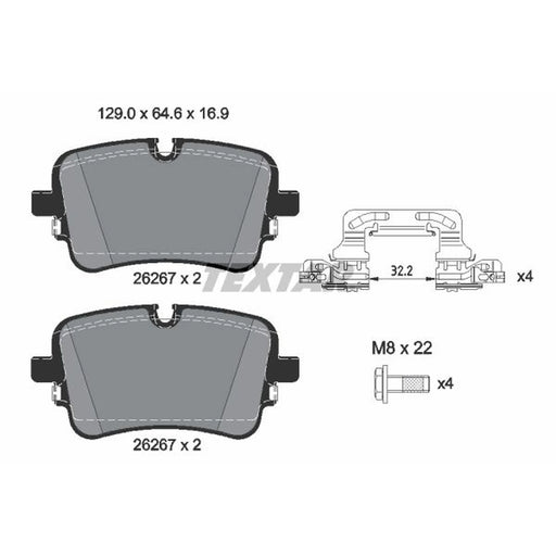 Textar Rear Brake Pad Set 2626701