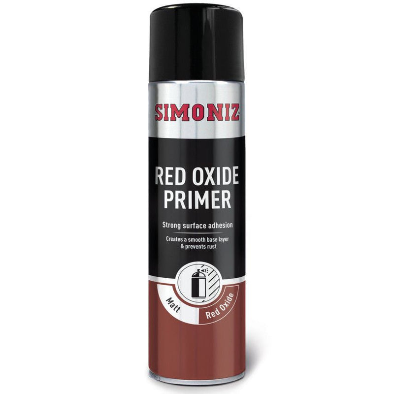 Simoniz Red Oxide Primer Spray Paint 500ml SIMP13D
