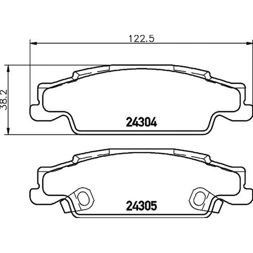Mintex Rear Brake Pad Set MDB2324