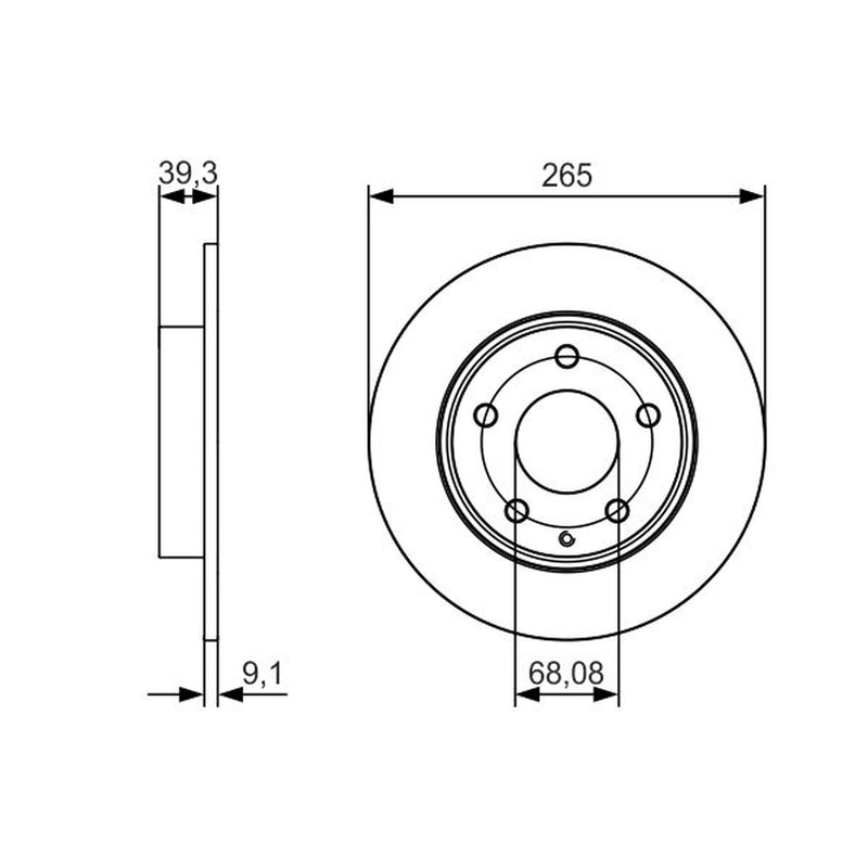 Bosch 2 x Solid Rear Brake Discs 0 986 479 C26