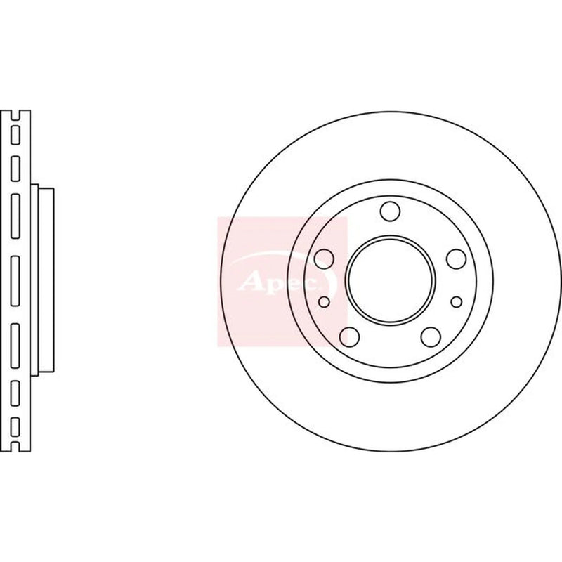 Apec 2 x Vented Front Brake Discs DSK2676