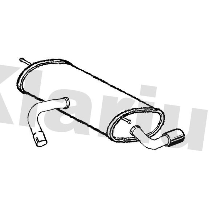 Klarius Box With Tail Pipe Rear VW987J