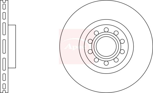 Apec 2 x Brake Disc Set Vented