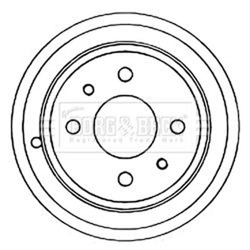Borg & Beck Brake Drum Assembly Rear BBR7086