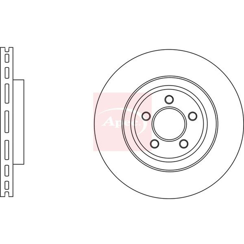Apec 2 x Vented Front Brake Discs DSK2937
