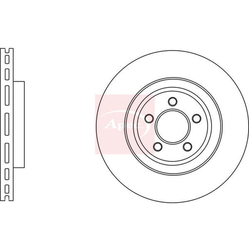 Apec 2 x Vented Front Brake Discs DSK2937