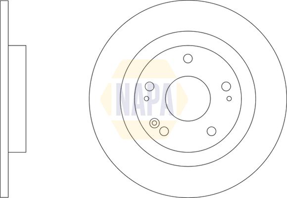 NAPA 2 x Brake Discs fits HONDA