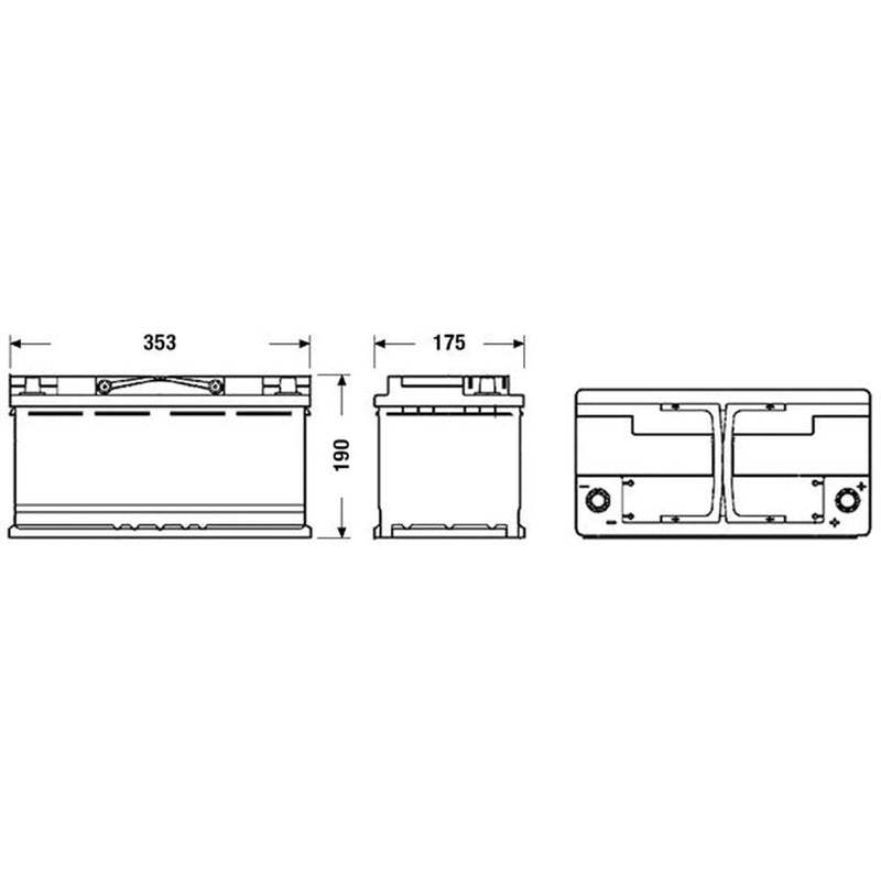 Exide Battery 12V 100Ah 900A EL1000