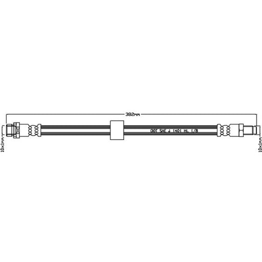 Abtex Brake Hydraulic Hose Line Rear ABH1114