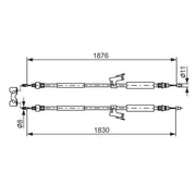 Bosch Handbrake Cable Centre 1 987 477 202