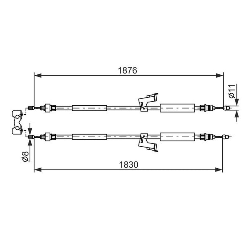 Bosch Handbrake Cable Centre 1 987 477 202