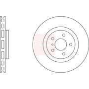 Apec 2 x Vented Front Brake Discs DSK2502