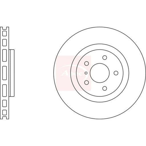 Apec 2 x Vented Front Brake Discs DSK2502