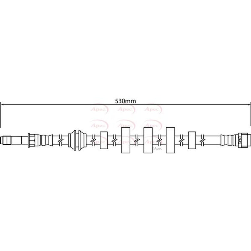 Apec Brake Hydraulic Hose Line Front HOS4292