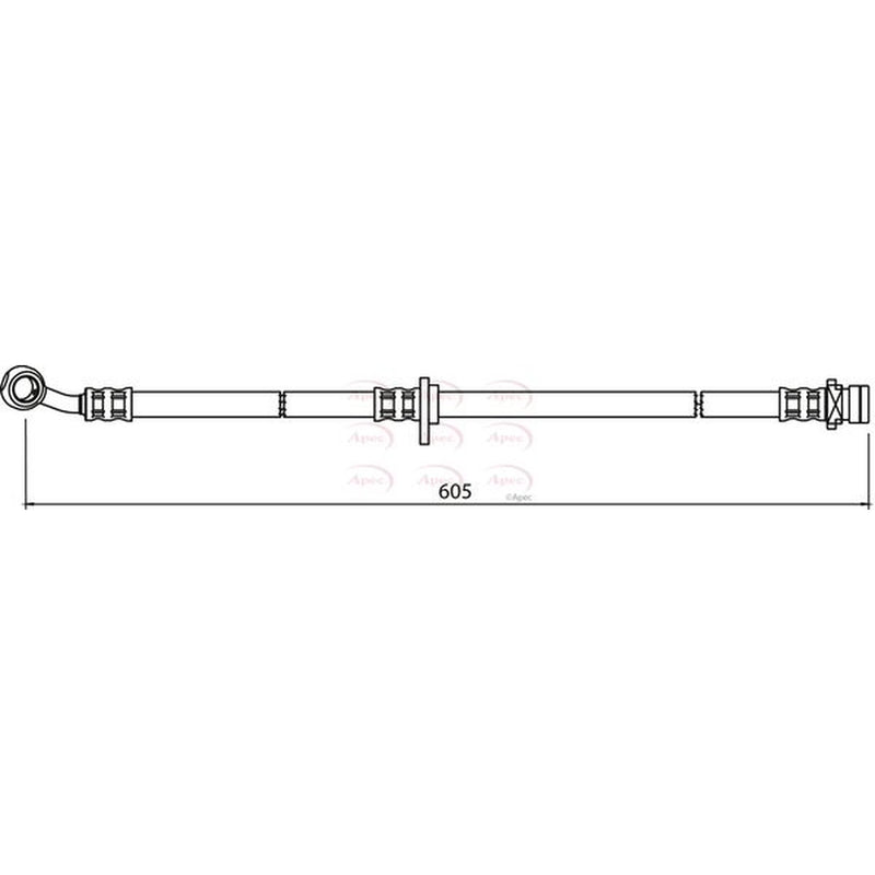 Apec Brake Hydraulic Hose Line Front Left HOS3999