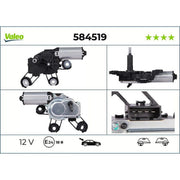 Valeo Front/Rear Wiper Motor Rear 584519