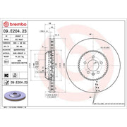 Brembo Steel Front Brake Disc Hub Brake Discs 09.E204.23