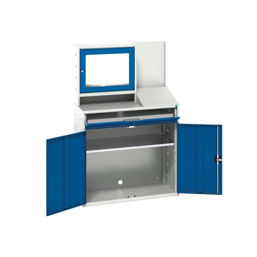 Bott Verso Computer Cupboard 1050 x 550 x 1650mm Gentian Blue - 16928022.11