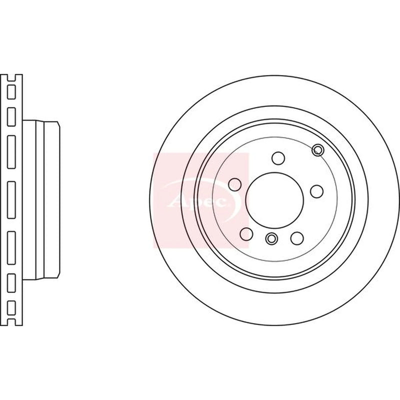 Apec 2 x Rear Brake Discs DSK2595