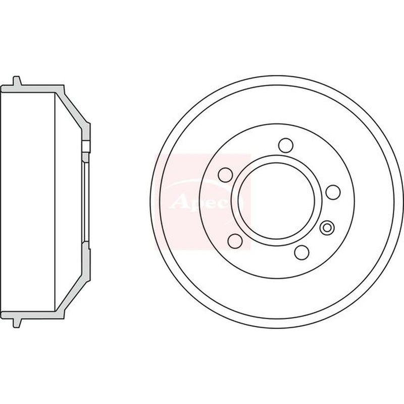 Apec Brake Drum Assembly Rear DRM9967