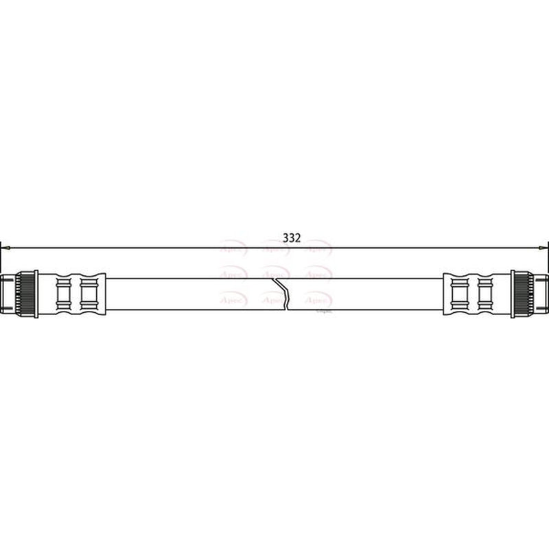 Apec Brake Hydraulic Hose Line Rear HOS3297