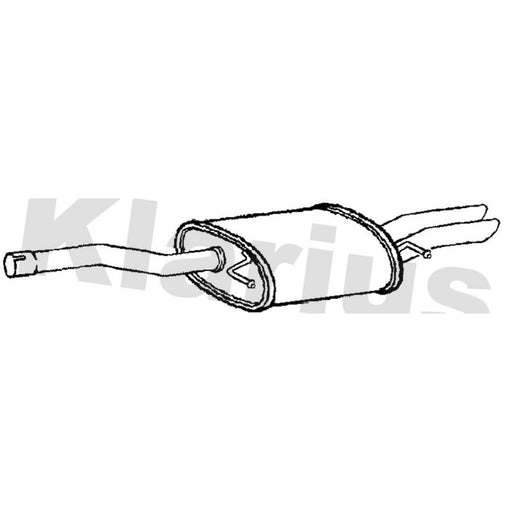 Klarius Box With Tail Pipe Rear VW760T