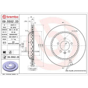 Brembo Steel Rear Brake Disc Hub Brake Discs 09.D552.23