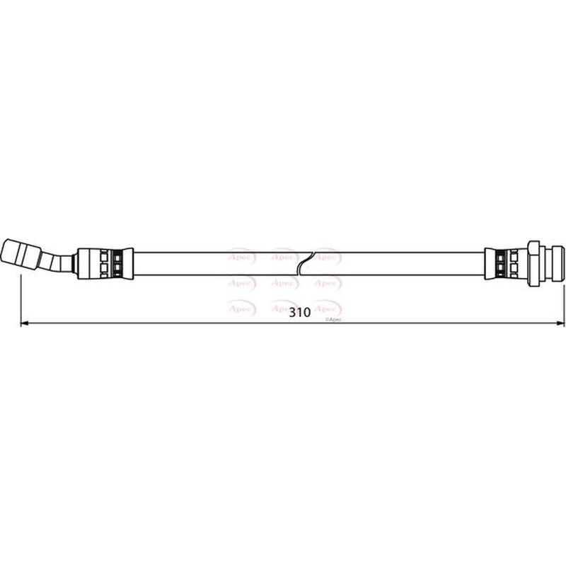 Apec Brake Hydraulic Hose Line Rear Left HOS4015