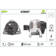 Valeo Car Alternator 12V 439007