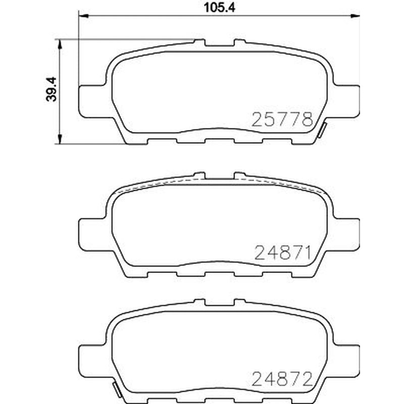 DON Rear Brake Pad Set PCP1123