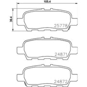 DON Rear Brake Pad Set PCP1123
