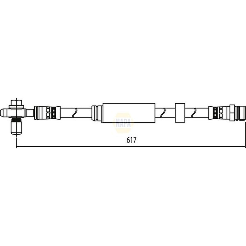 NAPA Brake Hydraulic Hose Line Front NBH1243