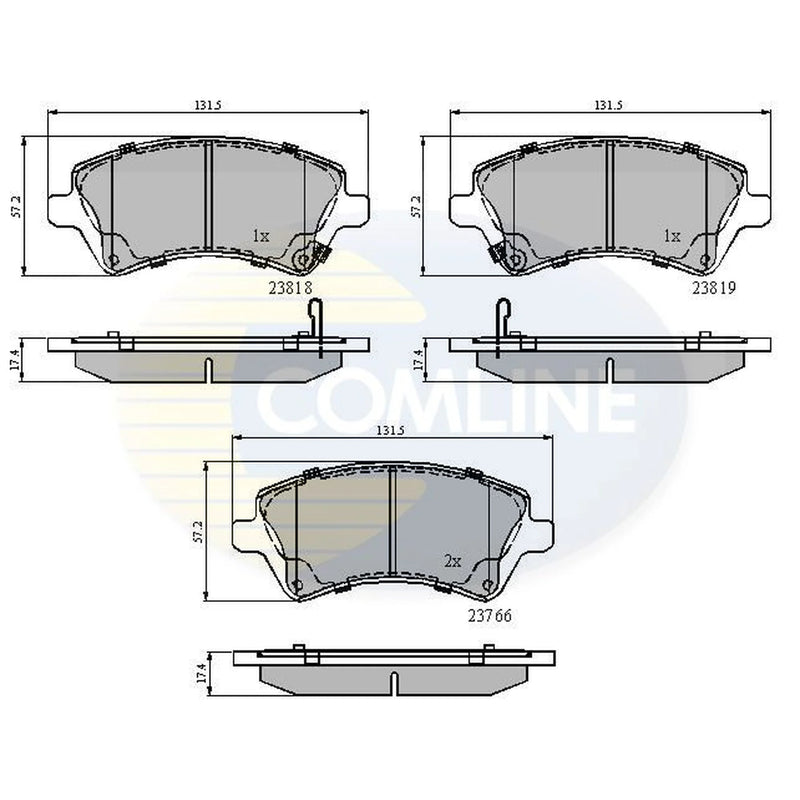 Comline 4 x Front Brake Pad Set CBP31154