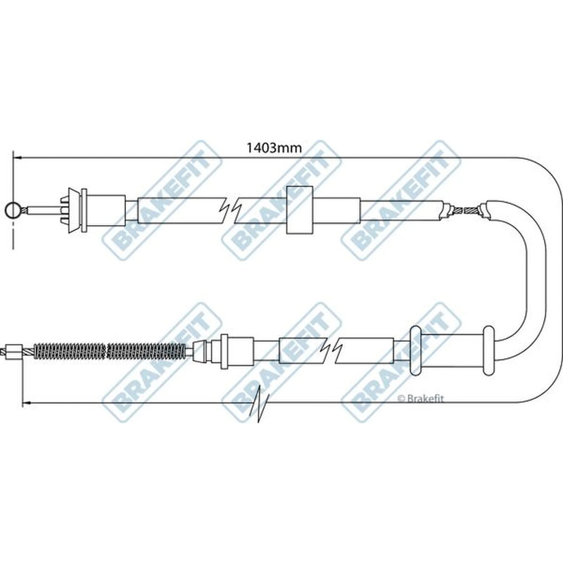 Apec Handbrake Cable Left Rear BBC3116