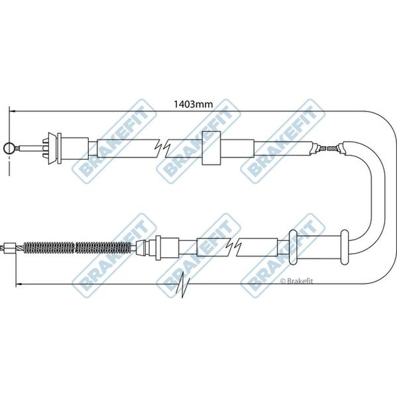 Apec Handbrake Cable Left Rear BBC3116